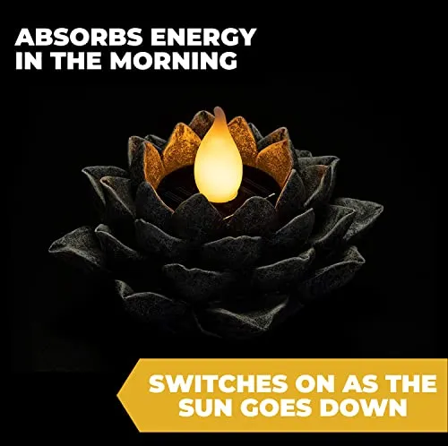 Vp Home Lotus Flower Solar Powered Led Outdoor Decor Garden Light