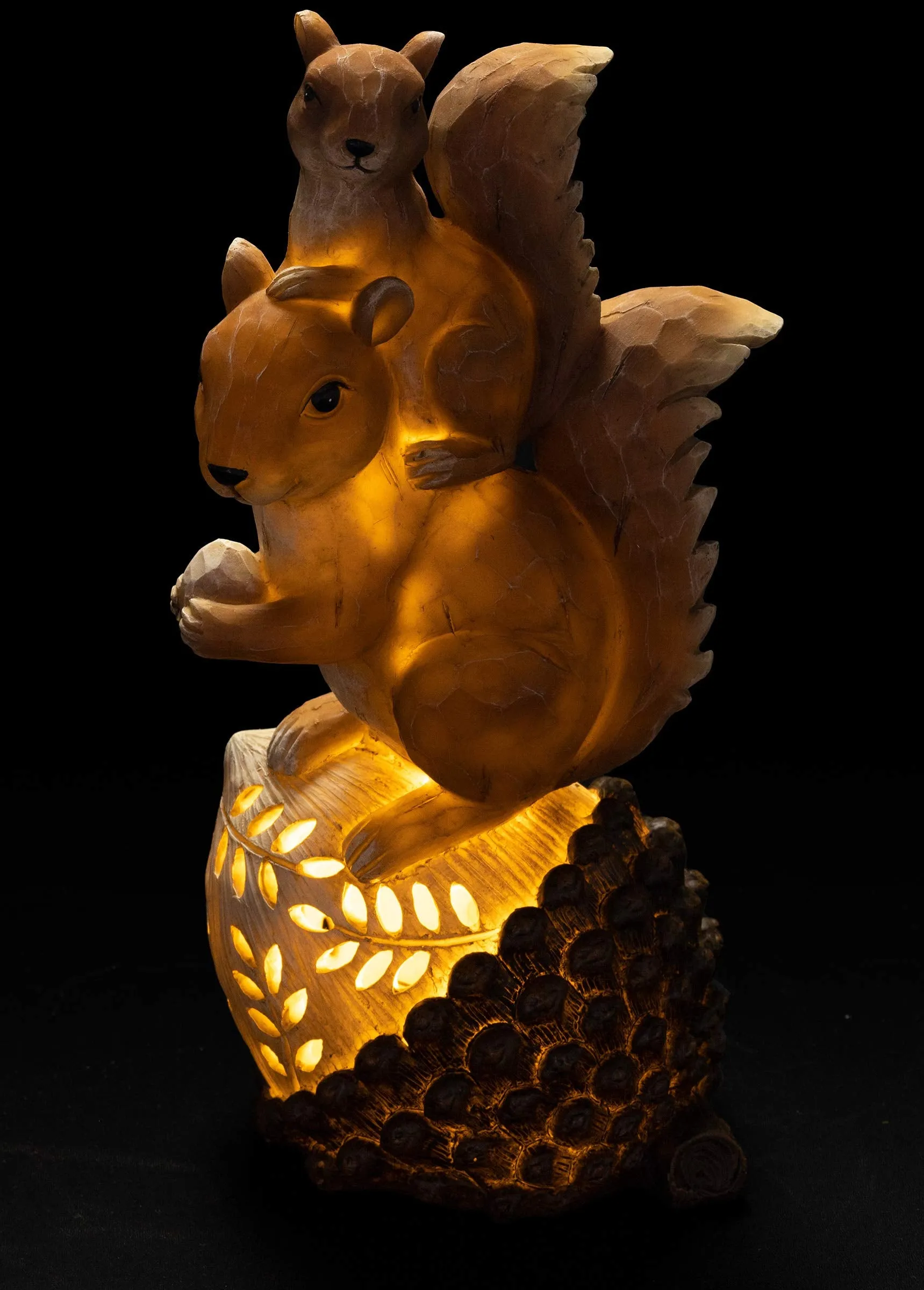 Vp Home Mom And Baby Squirrel Solar Powered Led Outdoor Decor Garden Light