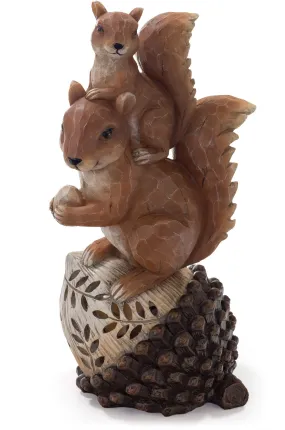 Vp Home Mom And Baby Squirrel Solar Powered Led Outdoor Decor Garden Light