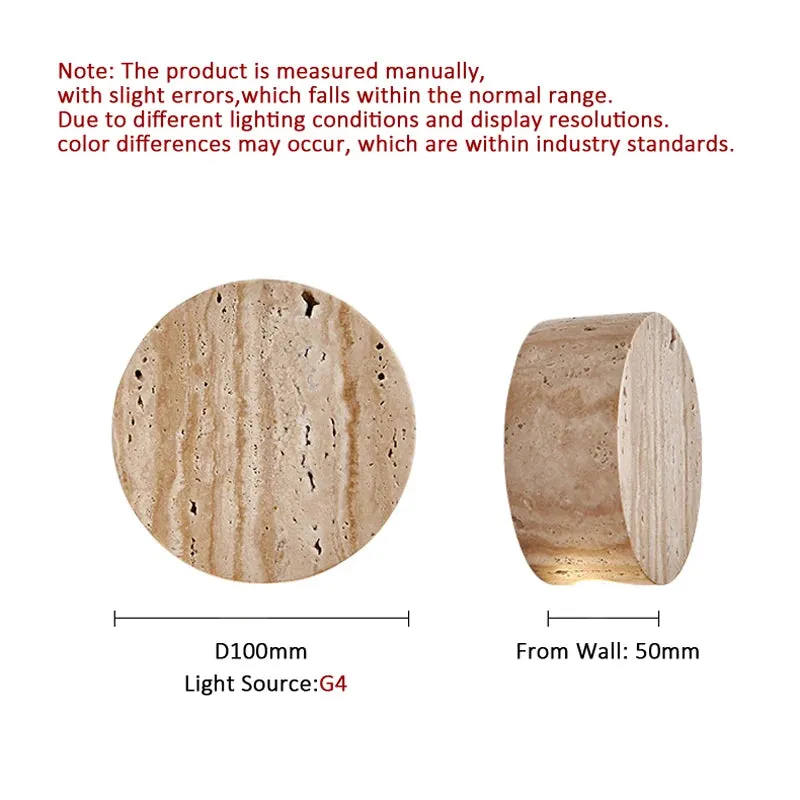 Wabi Sabi Natural Stone Wall Lamp