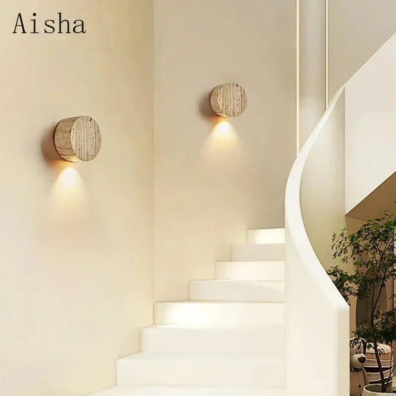 Wabi Sabi Natural Stone Wall Lamp