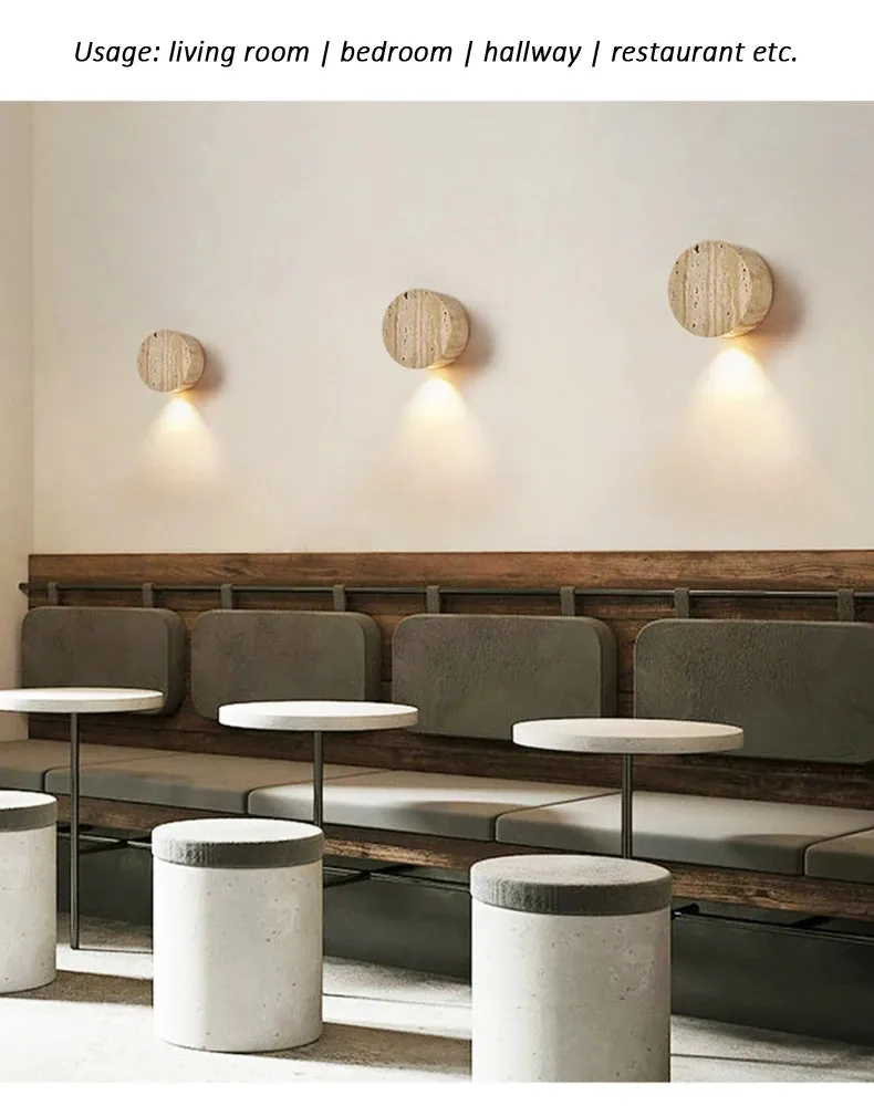 Wabi Sabi Natural Stone Wall Lamp