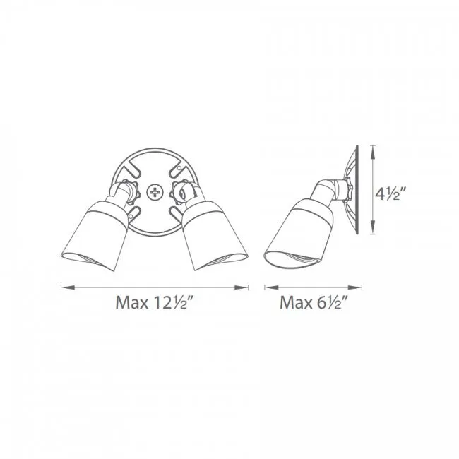 WAC WP-LED430 Endurance Double Spot LED Outdoor Wall Light