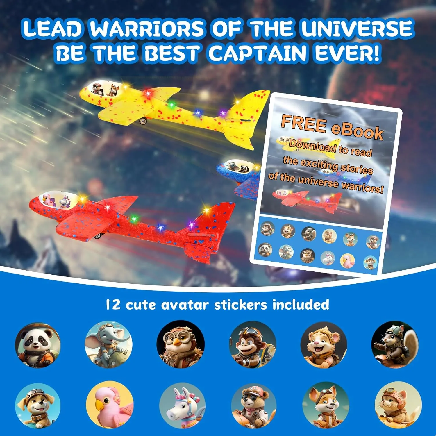 Warriors of The Universe Airplane Launcher - 3PK airplanes and 1 launcher