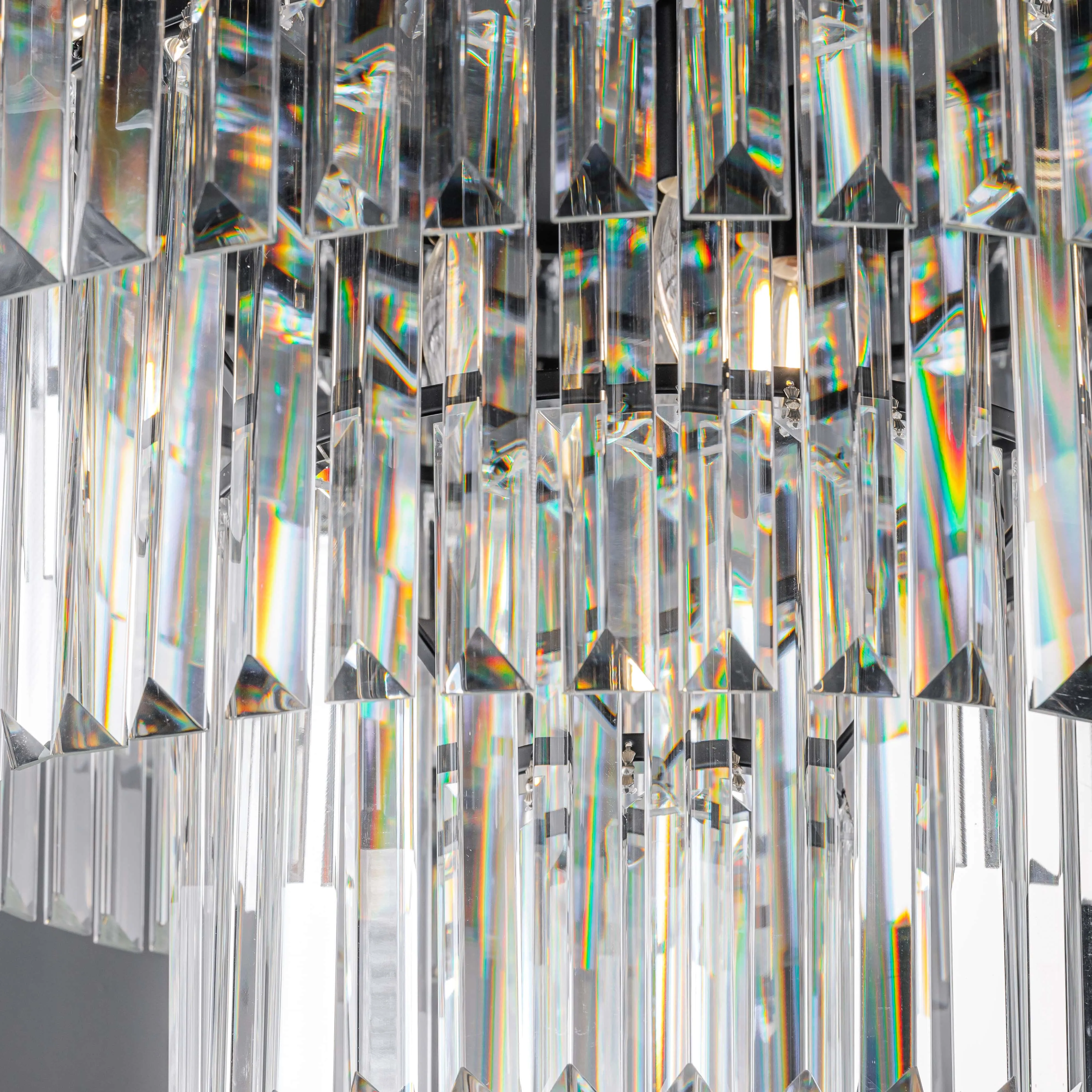 Washington Black 5 Tier Crystal Pendant Ceiling Light