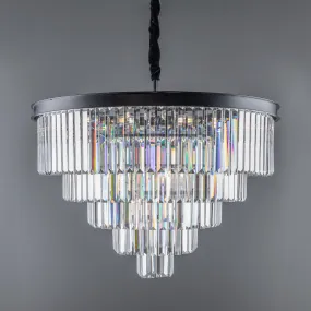 Washington Black 5 Tier Crystal Pendant Ceiling Light