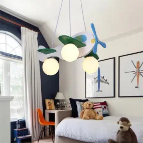 Wood Airplane Chandelier