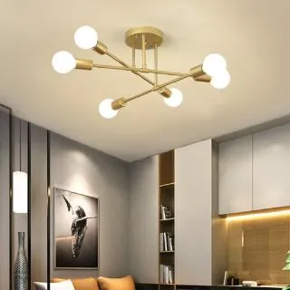 XC Dome - Modern Sputnik Ceiling Lights Fixture Nordic Semi Flush Mount