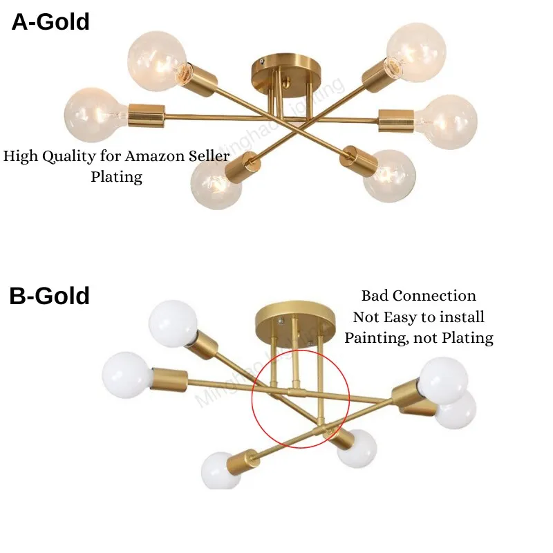 XC Dome - Modern Sputnik Ceiling Lights Fixture Nordic Semi Flush Mount