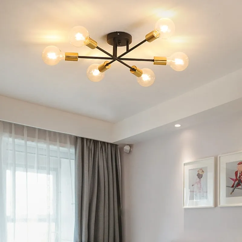 XC Dome - Modern Sputnik Ceiling Lights Fixture Nordic Semi Flush Mount