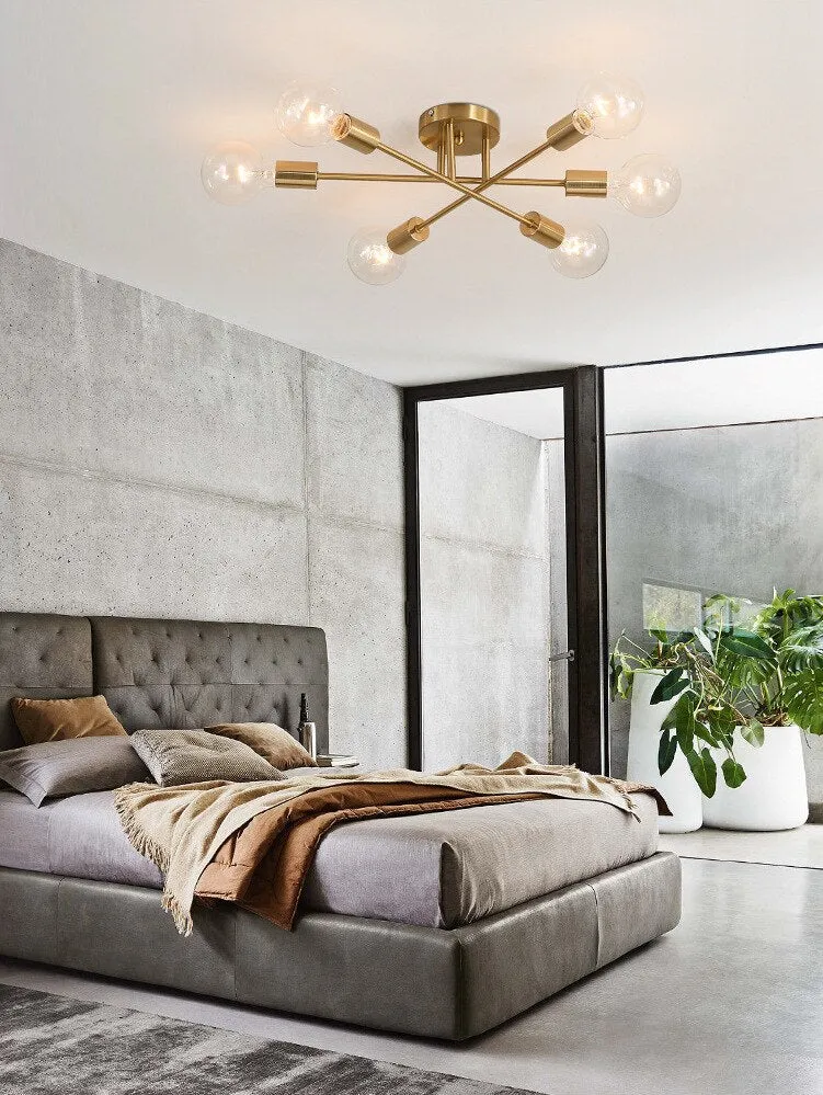 XC Dome - Modern Sputnik Ceiling Lights Fixture Nordic Semi Flush Mount