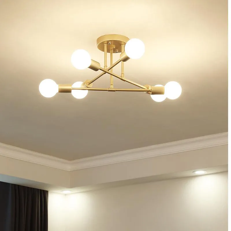 XC Dome - Modern Sputnik Ceiling Lights Fixture Nordic Semi Flush Mount