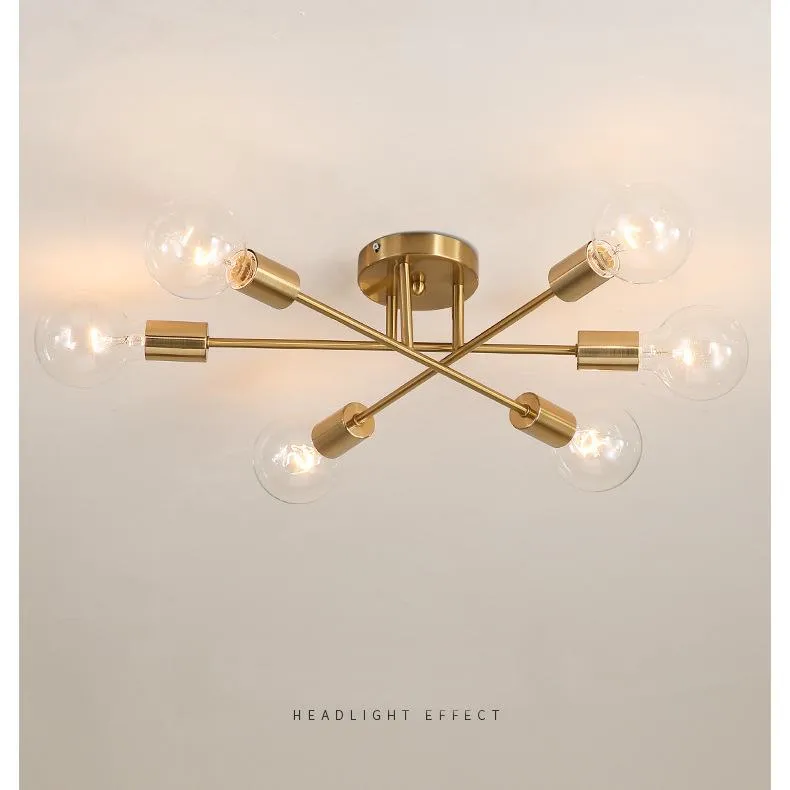 XC Dome - Modern Sputnik Ceiling Lights Fixture Nordic Semi Flush Mount