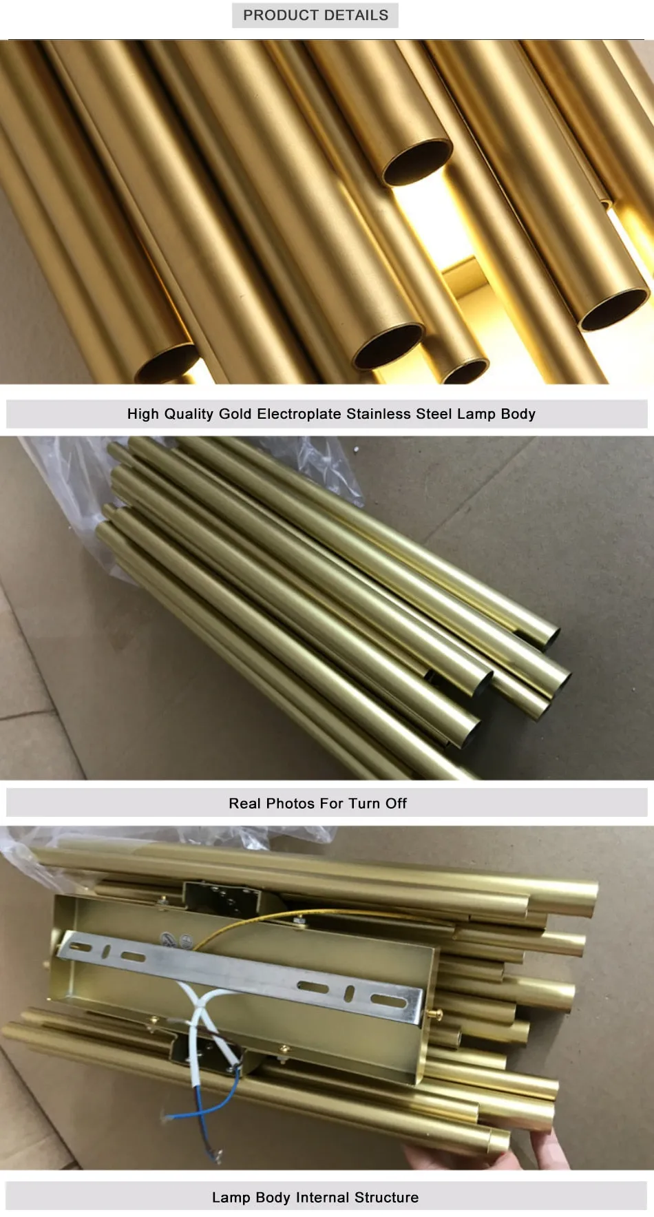 YLK Melis Gold Wall Sconce Lighting Polished Steel Luminaria Home Decoration