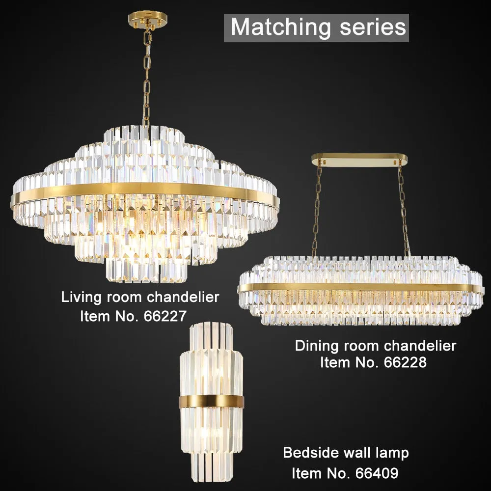 YLK Modern Crystal Gold Wall Lamps Bedside Loft Lights