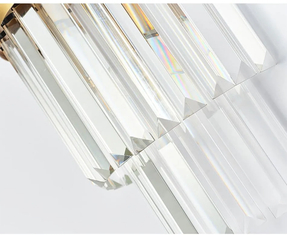 YLK Modern Crystal Gold Wall Lamps Bedside Loft Lights