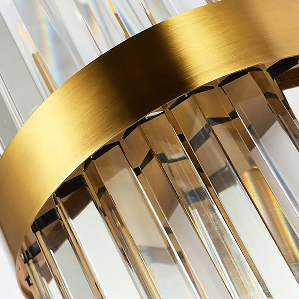 YLK Modern Crystal Gold Wall Lamps Bedside Loft Lights