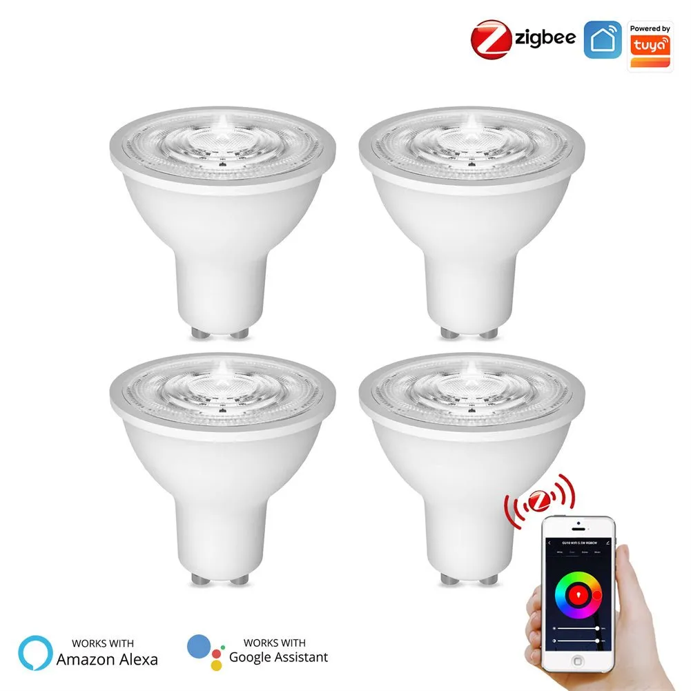 ZigBee GU10 Smart Sync Full Color LED Dimmable Party Light Bulbs RGBCCT 2200-6500K C W 5W
