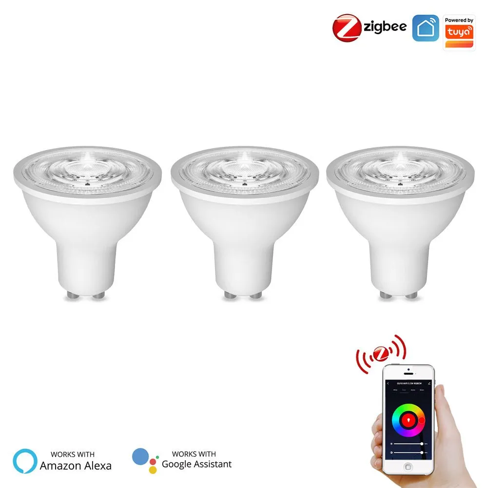 ZigBee GU10 Smart Sync Full Color LED Dimmable Party Light Bulbs RGBCCT 2200-6500K C W 5W